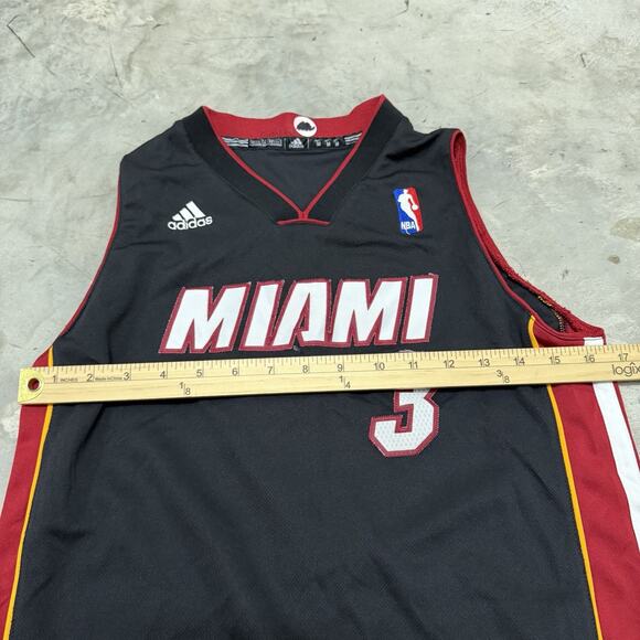 Dwyane Wade MIAMI HEAT ADIDAS NBA SEWN STITCHED Jersey YOUTH MEDIUM - Picture 5 of 7